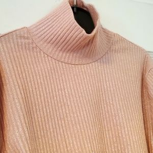 Pink Sparkle Ribbed Top, EUC